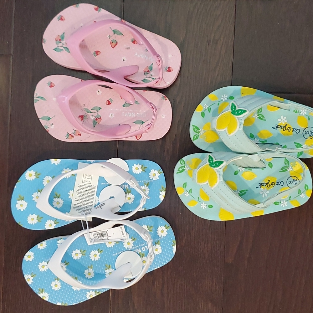Toddler flip flops - 3 Pairs